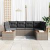 vidaXL Tuin Sofa Set met kussen 6 pcs Grijs poly rattan
