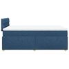 vidaXL Boxspring met matras stof blauw 120x190 cm