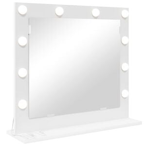 vidaXL Schmink Spiegel Wit 60 x 55 x 18 cm Glas en Hout met Kunststof