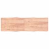 vidaXL Tafelblad natuurlijke rand 200x60x(2-4) cm eikenhout lichtbruin