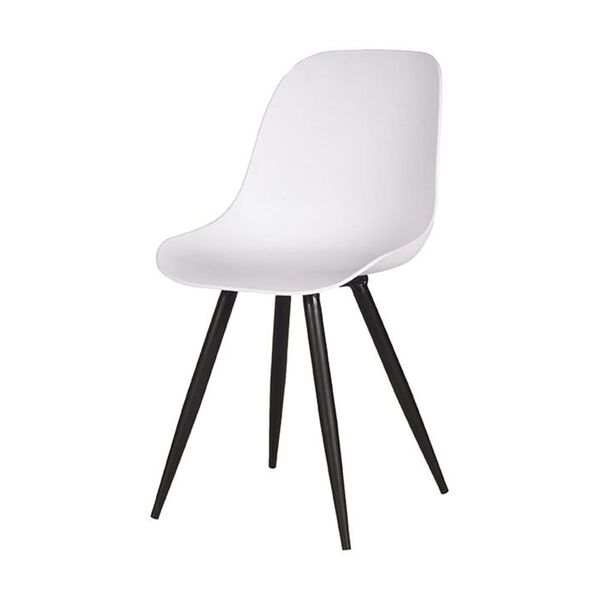 LABEL51 Eetkamerstoelen Monza 2 st 46x54x88 cm wit