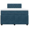 vidaXL Boxspring met matras fluweel blauw 120x200 cm