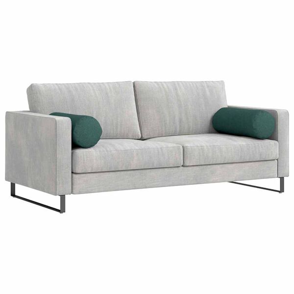 vidaXL Bolster Kussens 2 stuks Donkergroen Ø 25 x 70 cm Stof