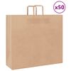 vidaXL Papieren zakken 50 st met hengsels 54x15x49 cm bruin