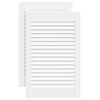 vidaXL Kastdeuren met lamellen 2 st 61,5x39,4 cm grenenhout wit