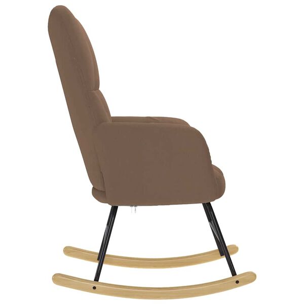 vidaXL Schommelstoel stof bruin