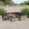 vidaXL Tuin Sofa Set met kussen 13 pcs Grijs poly rattan