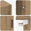vidaXL Wandkast Artisan Eiken 69,5 x 34 x 90 cm Bewerkt hout