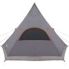 vidaXL Teepee Tent met dak Grijs en Oranje 545 x 450 x 295 cm