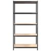vidaXL Opbergrek 5-laags 3 st staal & bewerkt hout antracietkleurig
