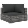 vidaXL 13-delige Loungeset met kussens poly rattan grijs