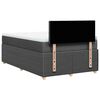 vidaXL Boxspring met matras stof donkergrijs 120x200 cm
