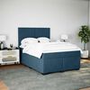 vidaXL Boxspring met matras fluweel blauw 160x200 cm