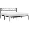 vidaXL Bedframe met hoofdbord metaal zwart 120x190 cm
