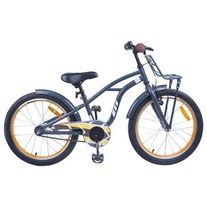 vidaXL Kinderfiets 18 Inch voor 5-7 jaar Donkergrijs