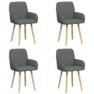 vidaXL Eettafelstoelen 4 st Stof Donkergrijs 56,5 x 50 x 87,5 cm