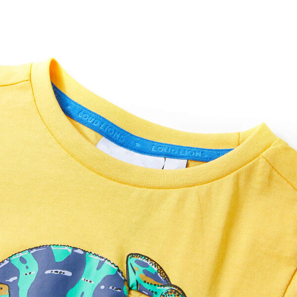Kindershirt met korte mouwen 92 lichtokerkleurig