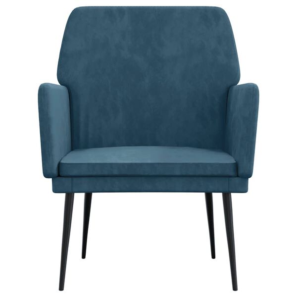 vidaXL Fauteuil 62x79x79 cm fluweel blauw
