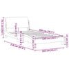 vidaXL Bedframe "Dover" kunstleer cappuccinokleurig 100x200 cm