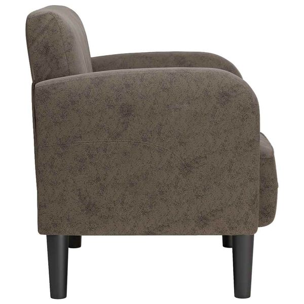 vidaXL Fauteuil met armleuningen 54 cm kunstleer donkergrijs