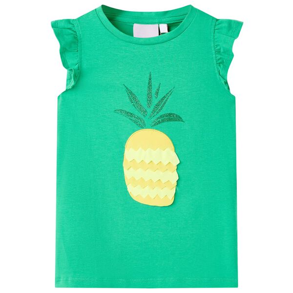 Kindershirt 128 groen
