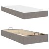 vidaXL Bedframe met matras met matras 2 pcs Taupe Stof