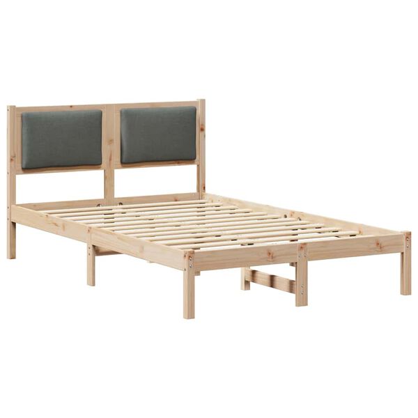 vidaXL Bedframe Donkergrijs 120 x 200 cm Massief grenenhout
