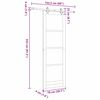 vidaXL Schuifdeur Wit 78 x 232 cm Massief grenenhout en glas