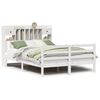 vidaXL Bed met boekenkast zonder matras grenenhout wit 160x200 cm