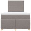 vidaXL Boxspring met matras stof taupe 120x190 cm