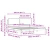 vidaXL Bedframe met Gevoerd Hoofdgedeelte Donkergrijs 200 x 200 cm