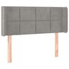 vidaXL Hoofdbord met randen 103x16x78/88 cm fluweel lichtgrijs