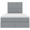 vidaXL Opbergbed met LED met matras Lichtgrijs 120 x 190 cm Polyester