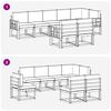 vidaXL Buiten bankenset met kussen 8 pcs Natuurlijk en Cr&egrave;me