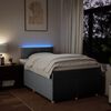 vidaXL Boxspring met matras stof lichtgrijs 120x190 cm