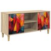 vidaXL Tv-meubel HEESCH 102 x 33 x 50 cm Sonoma Bewerkt hout