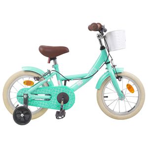 vidaXL Kinderfiets 14 Inch voor 3-5 jaar oud Zeegroen