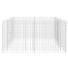 vidaXL Gabion plantenbak verhoogd 180x90x100 cm staal zilverkleurig