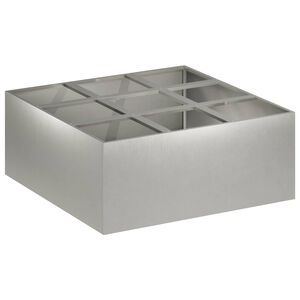 vidaXL Plantenbak zilver 100 x 100 x 50 cm Roestvrij staal
