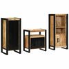 vidaXL Badkamermeubelset met plank 3 pcs Bruin Massief Mango Hout