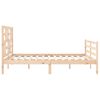 vidaXL Bedframe met hoofdbord massief hout