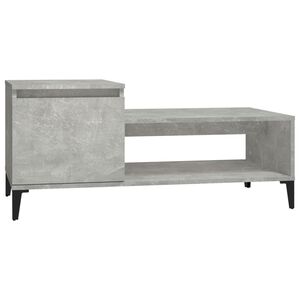 vidaXL Salontafel 100x50x45 cm bewerkt hout betongrijs