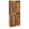 vidaXL Hoge kast Oud Hout 69,5 x 34 x 180 cm Bewerkt hout