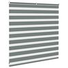 vidaXL Zebra rolgordijn 145x100 cm stofbreedte 140,9 cm donkergrijs