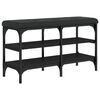 vidaXL Schoenenbank 82x32x47 cm bewerkt hout zwart
