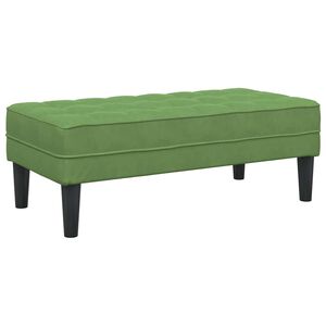 vidaXL Bank met kussen Lichtgroen 113 x 57 x 39 cm Fluweel