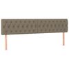vidaXL Ottoman bed met matrassen en LED's 180x200cm stof taupe