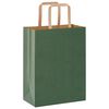vidaXL Papieren zakken 250 st met hengsels 21x11x28 cm groen