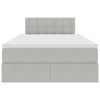 vidaXL Opslag bed met matras Lichtgrijs 120 x 190 cm Fluweel