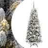 vidaXL Kunstkerstboom Wit 150 cm PVC en Plastic en Staal en PE